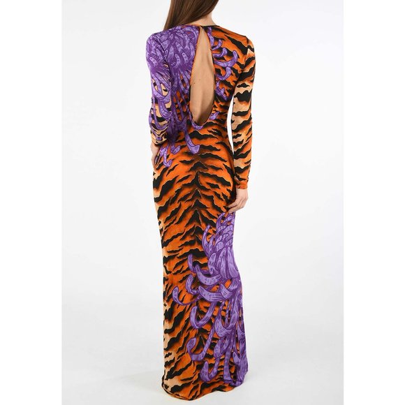 NEW size M 6-8 Long Dress by DSQUARED Exotic Print - Picture 3 of 9
